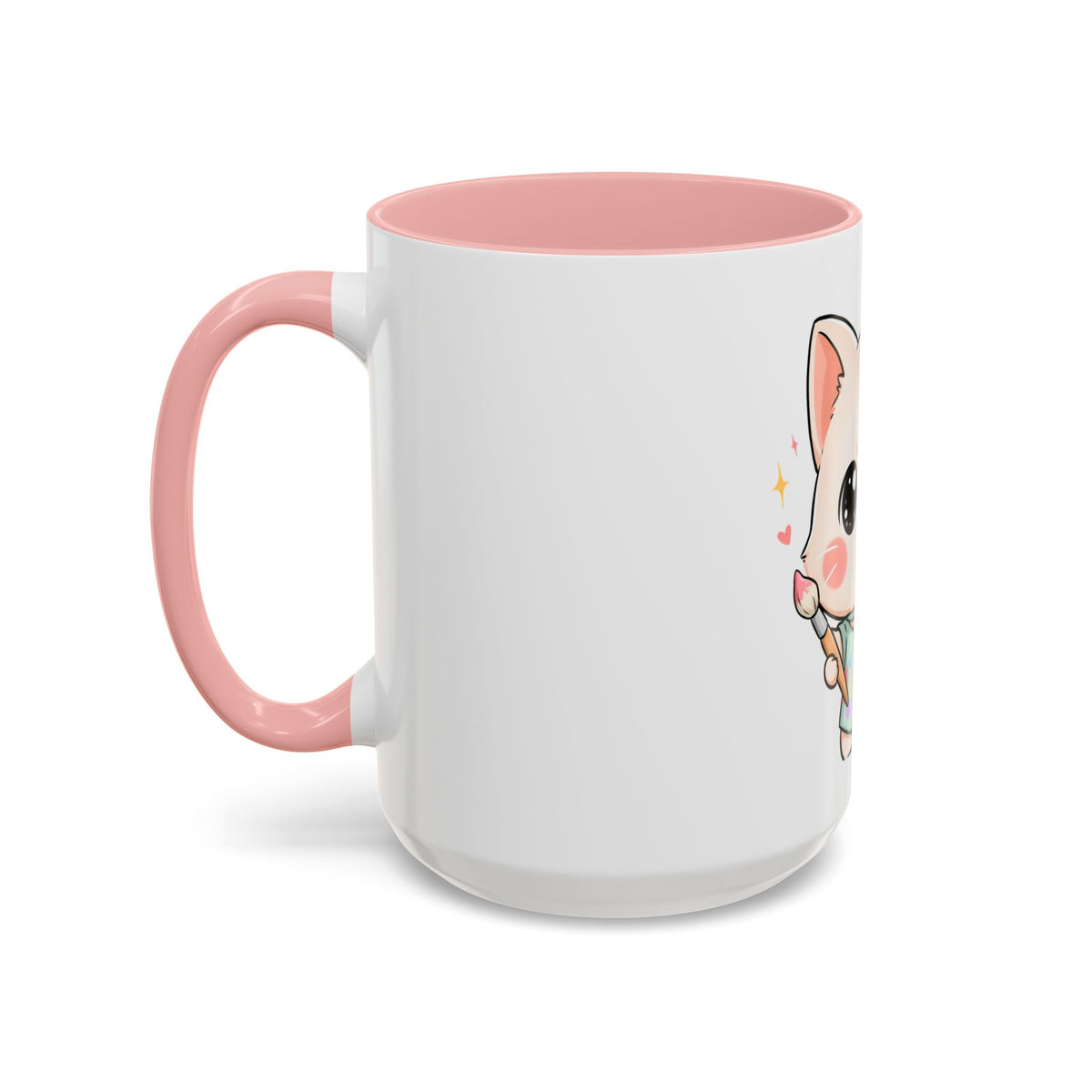 Kawaii Cat Artist Accent Coffee Mug