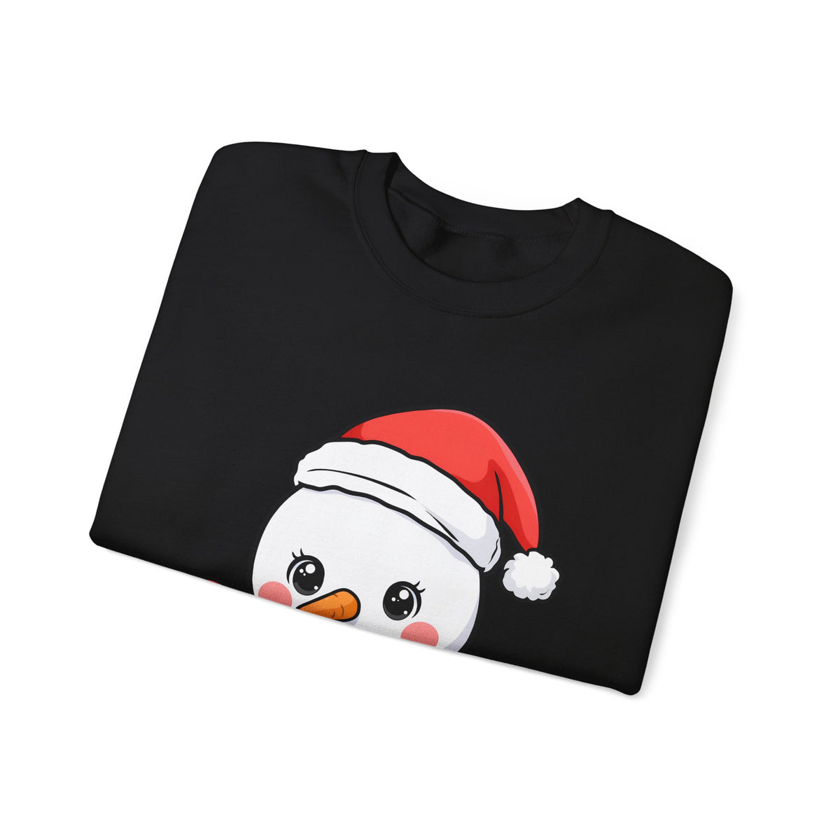 Kawaii Snowman Christmas Sweatshirt, Cute Holiday Gift