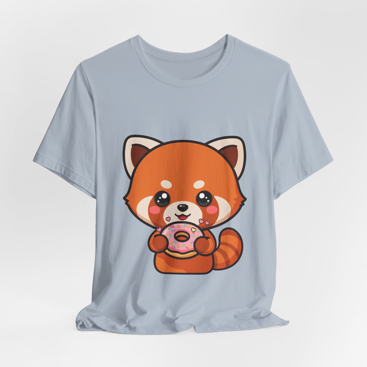 Red Panda Donut T-Shirt, Cute Kawaii Animal Tee