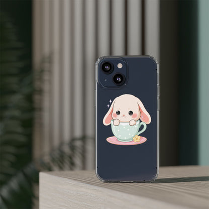 Kawaii Bunny Phone Case, Cute Teacup Rabbit
