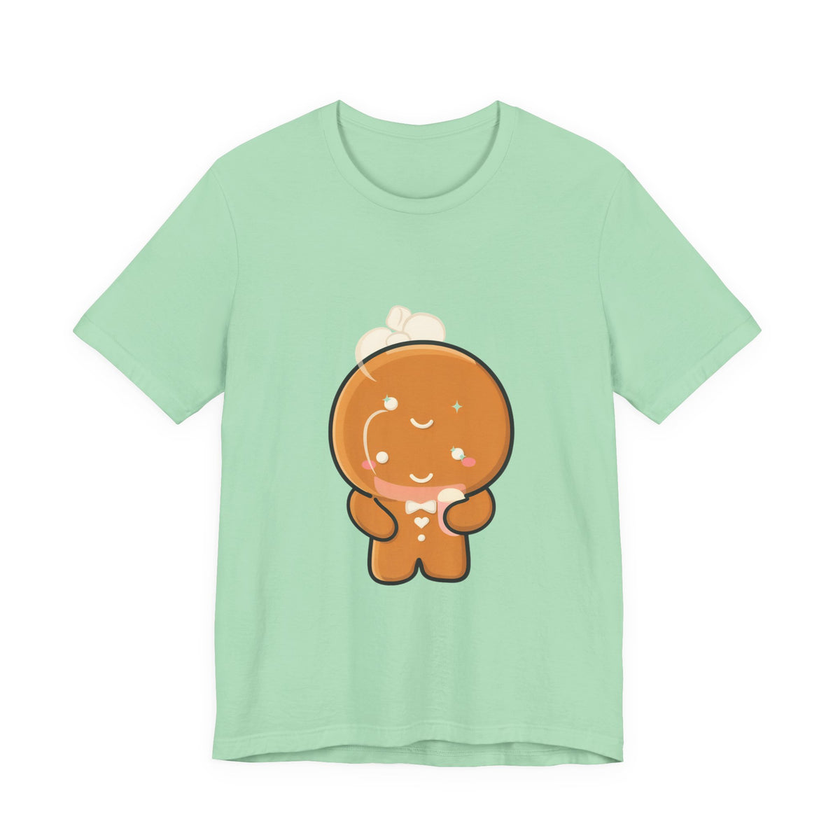 Kawaii Gingerbread Man T-Shirt for Cozy Cocoa Fans