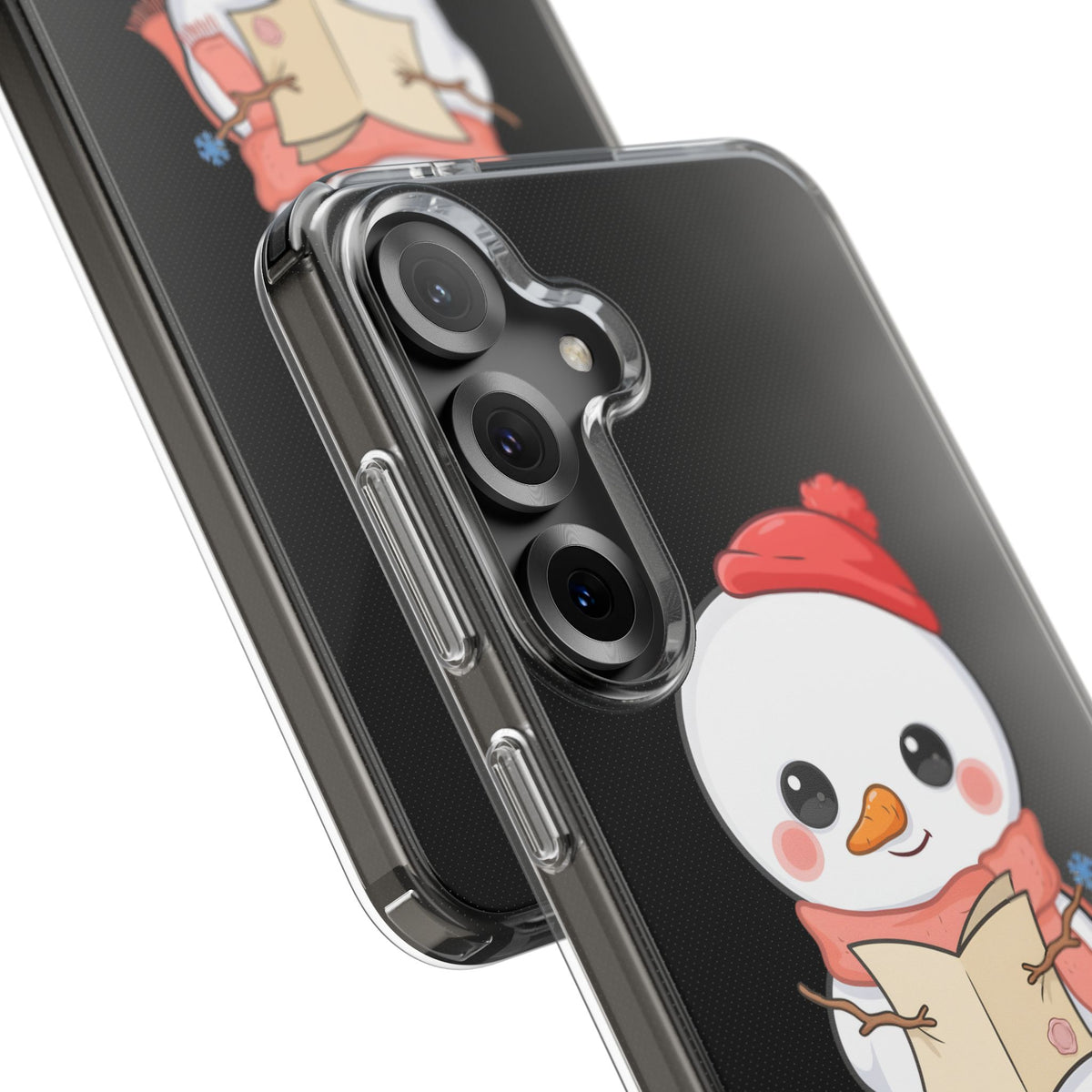 Kawaii Snowman Phone Case Reading to Santa