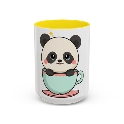 Kawaii Panda Accent Coffee Mug for Panda Lovers