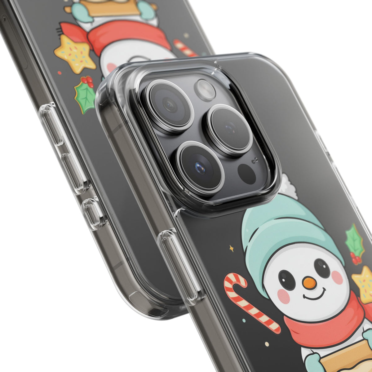 Christmas Snowman Phone Case, Cute Cookie Baker