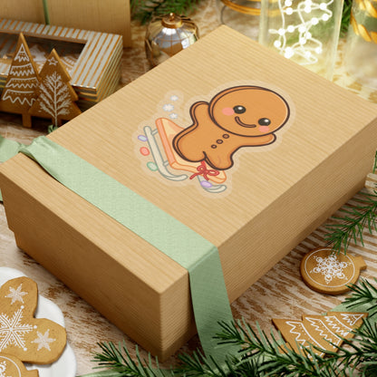 Gingerbread Man Kiss-Cut Sticker for Holiday Gifting
