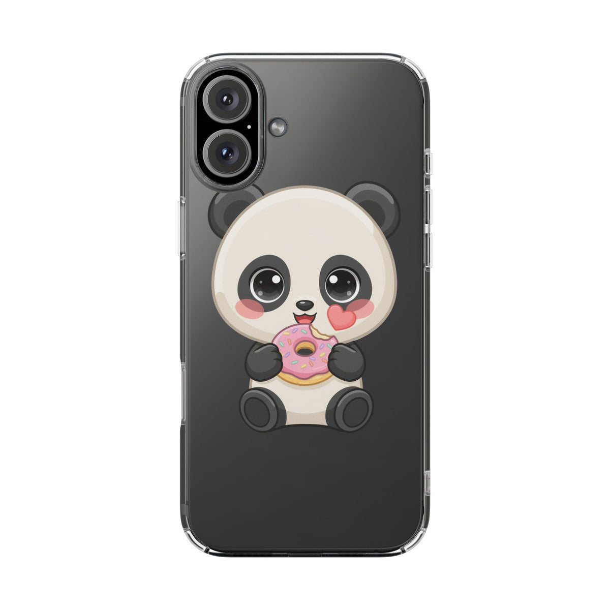 Kawaii Panda Phone Case with Donut