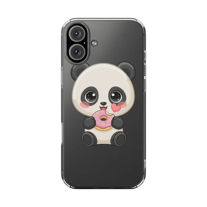 Kawaii Panda Phone Case with Donut
