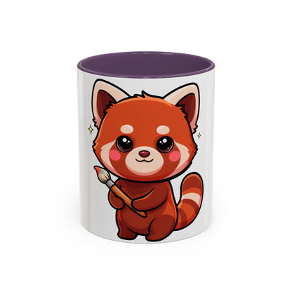 Kawaii Red Panda Accent Coffee Mug for Creative Days