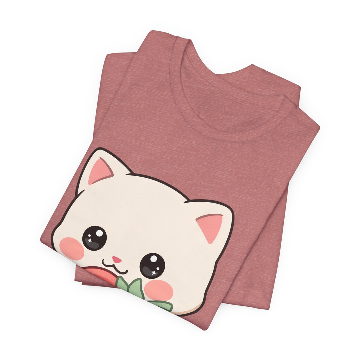 Kawaii Cat Strawberry T-Shirt, Cute Cat Lover Gift