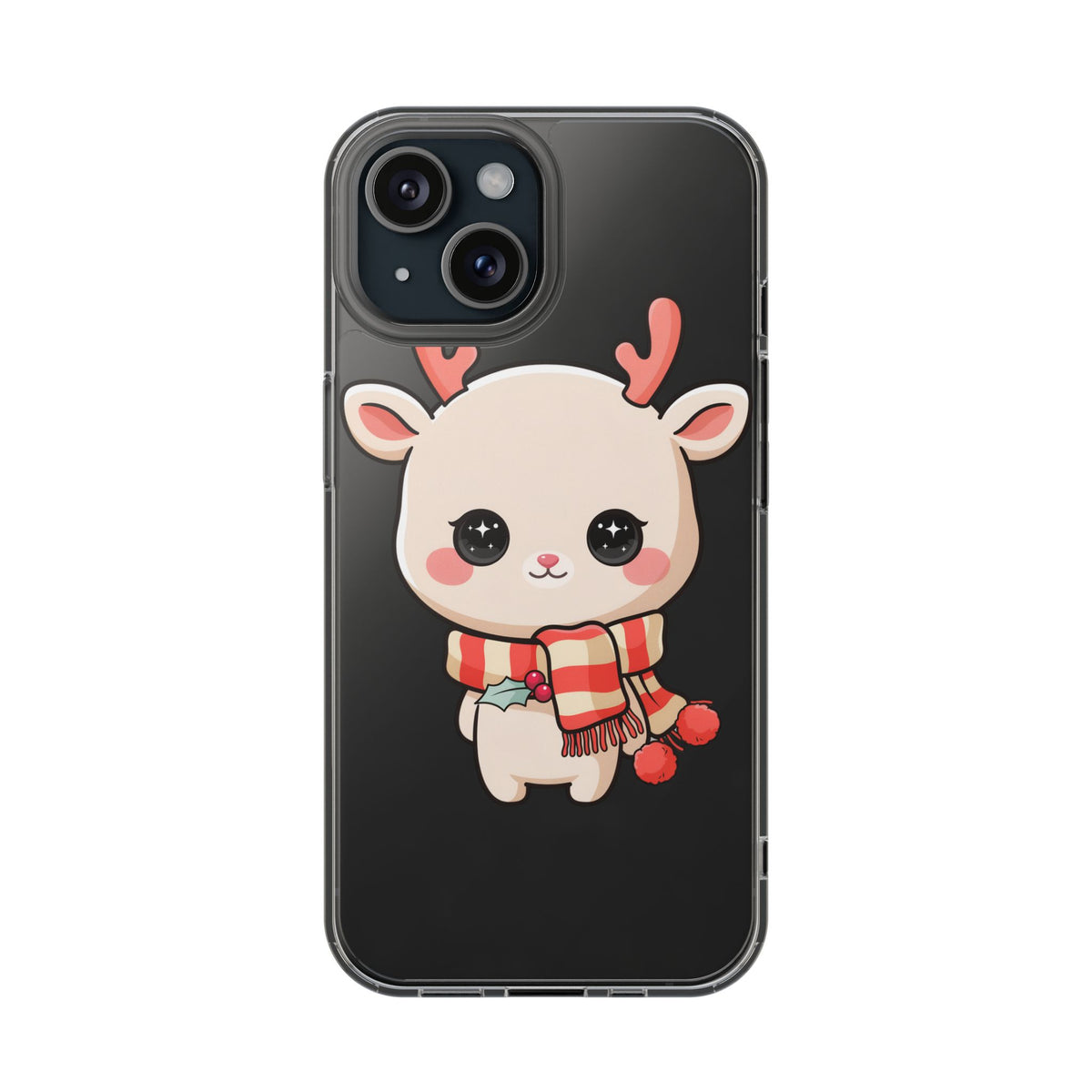 Christmas Reindeer Phone Case, Cute Kawaii Holiday Gift