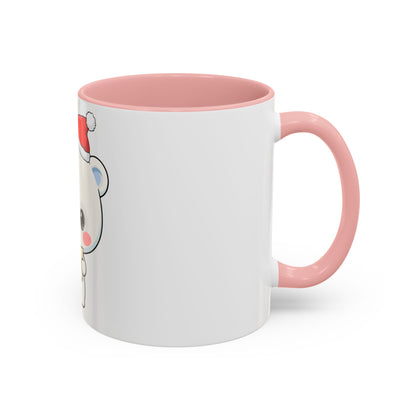 Kawaii Polar Bear Christmas Mug – Santa Letter Accent Mug