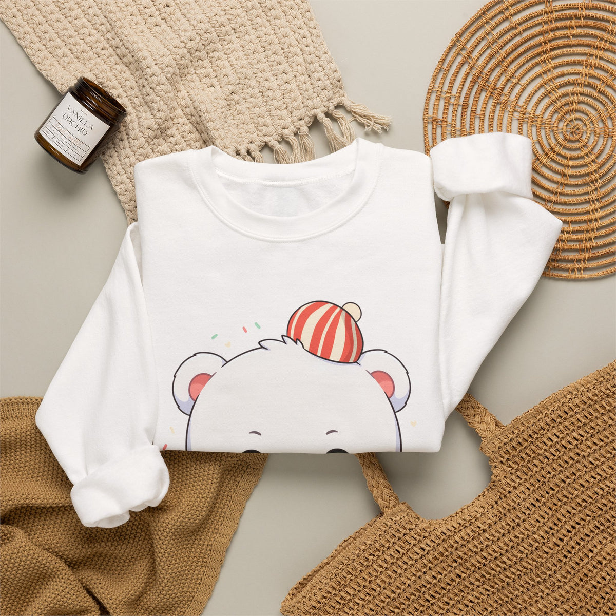 Christmas Cookie Bear Sweatshirt, Cute Holiday Baker Gift