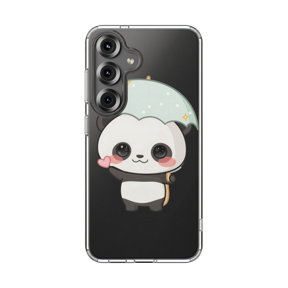 Kawaii Panda Clear Impact-Resistant Phone Case