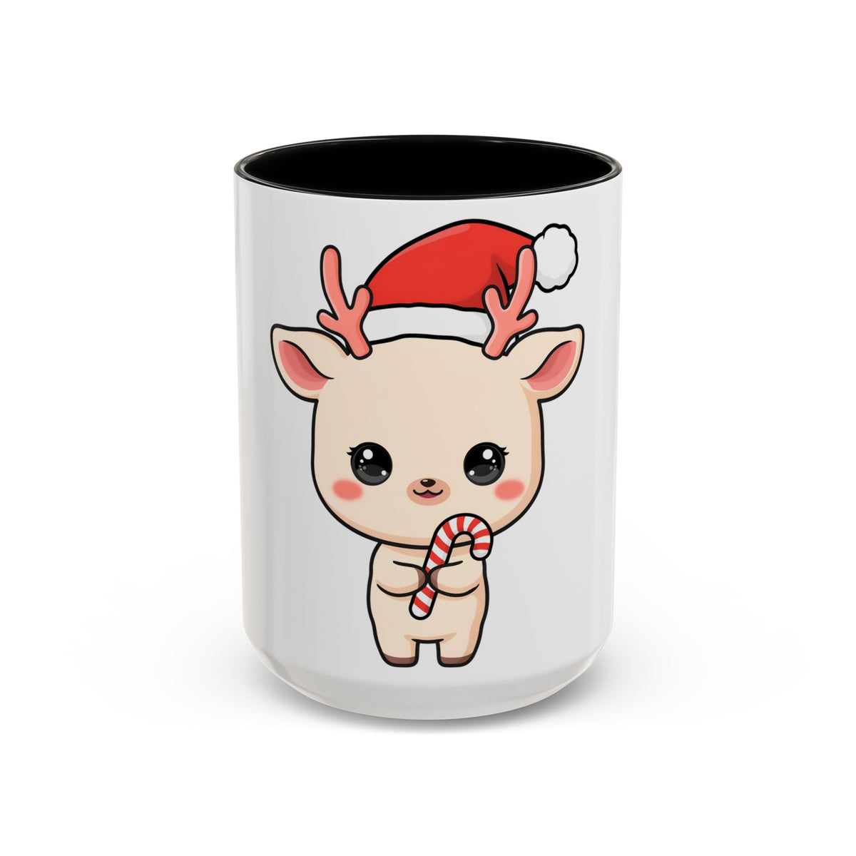 Kawaii Reindeer Christmas Accent Coffee Mug