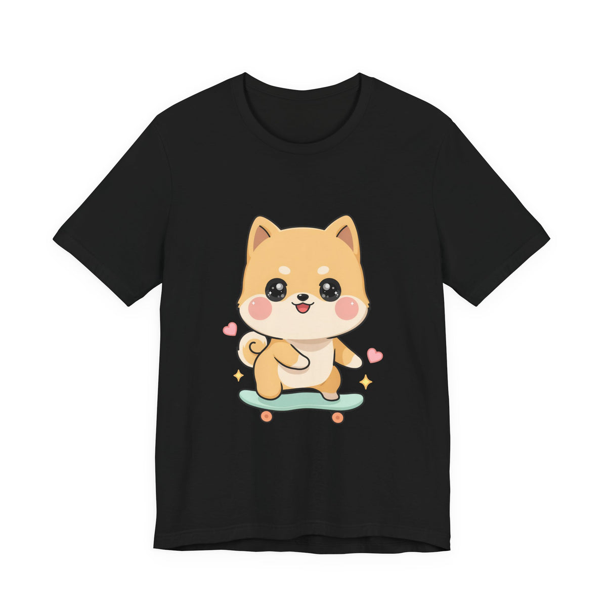 Kawaii Shiba Inu Skateboarder Tee for Dog Lovers