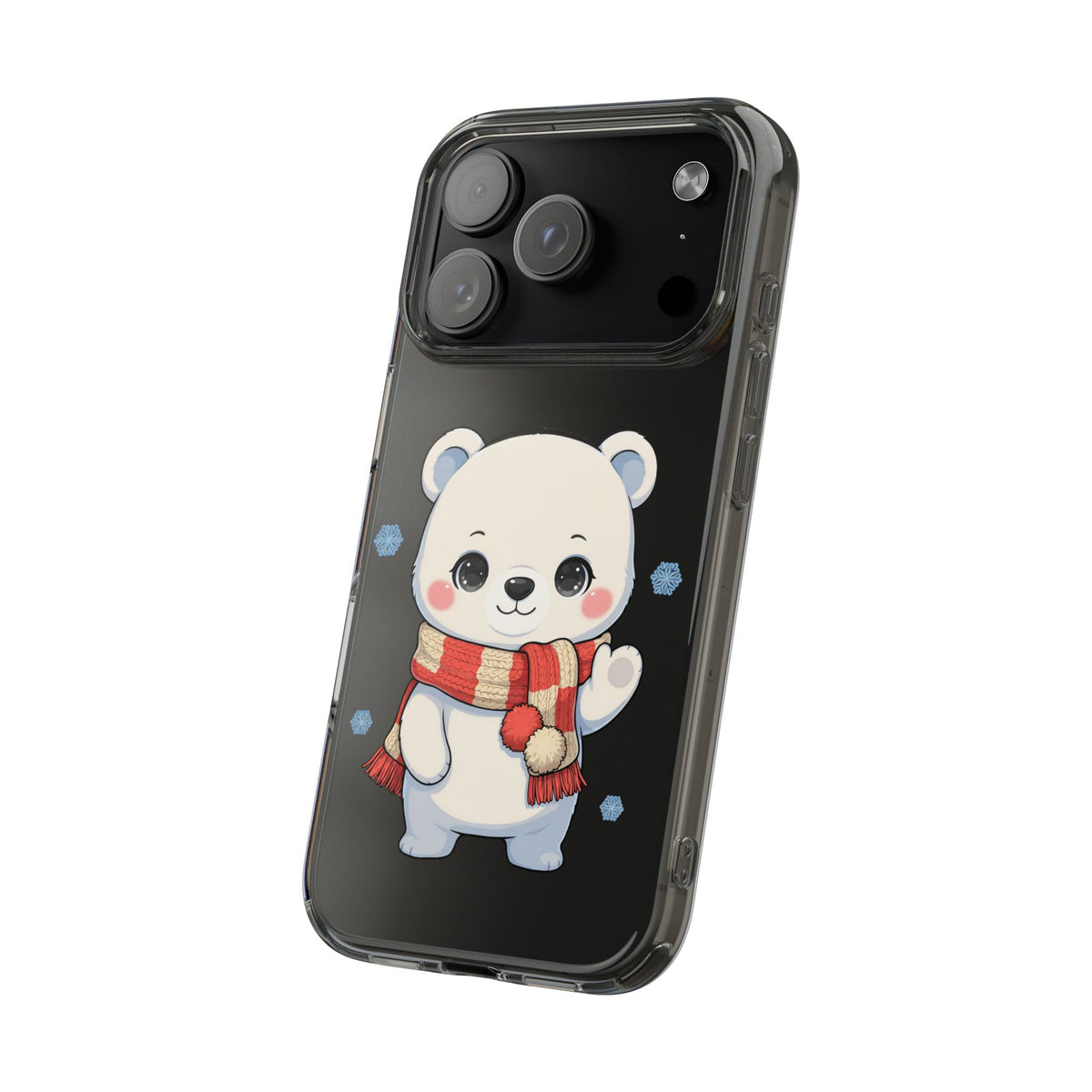 Kawaii Polar Bear Phone Case – Cozy Christmas Cub