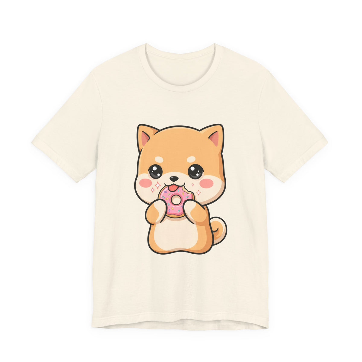 Kawaii Shiba Inu Donut Unisex Jersey Short Sleeve Tee