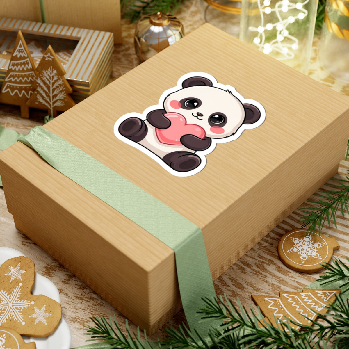Kawaii Panda Sticker, Sweet Valentine Gift