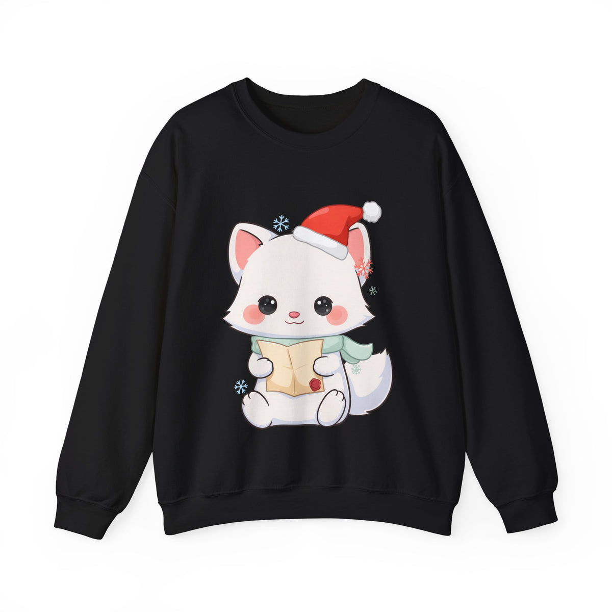 Christmas Arctic Fox Sweatshirt for Kawaii Holiday Fans