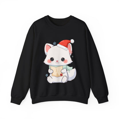 Christmas Arctic Fox Sweatshirt for Kawaii Holiday Fans