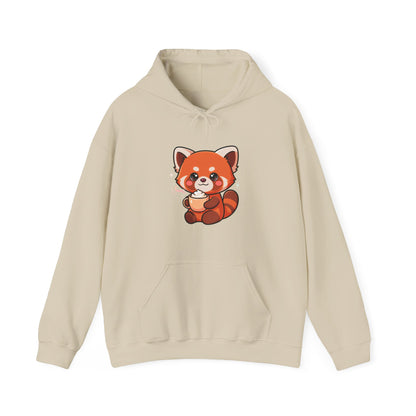 Red Panda Latte Hoodie – Cute Kawaii Coffee Sweatshirt