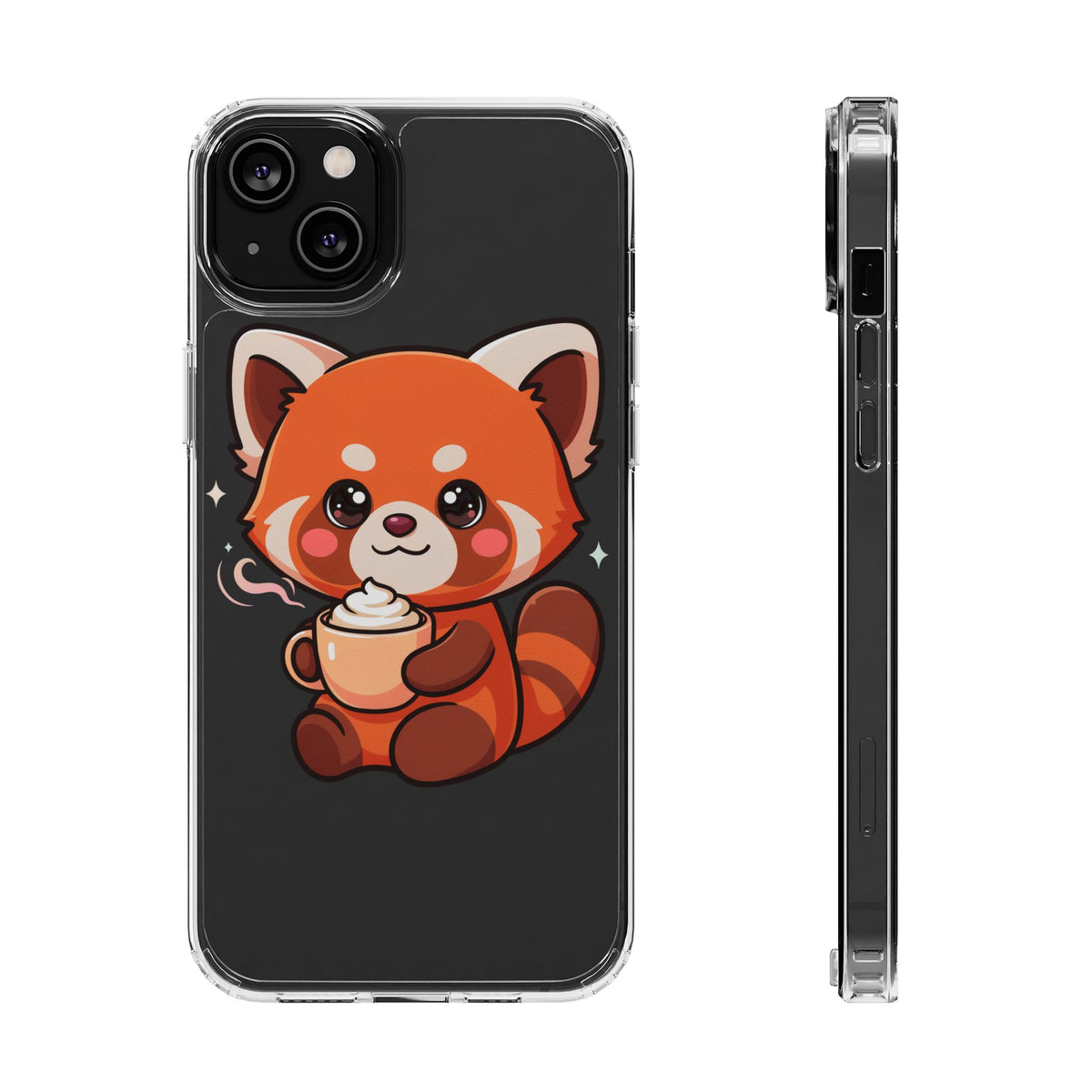 Kawaii Red Panda Phone Case with Latte