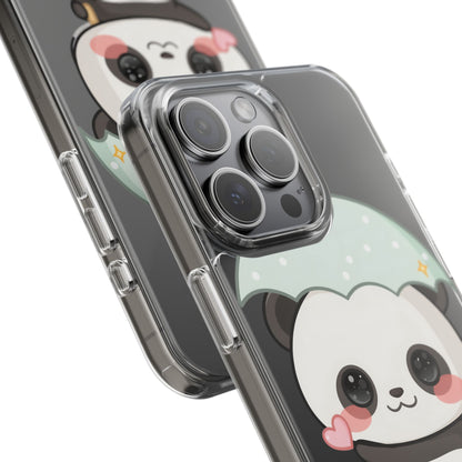 Kawaii Panda Clear Impact-Resistant Phone Case