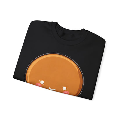 Gingerbread Man Sweatshirt, Cute Kawaii Christmas Crewneck