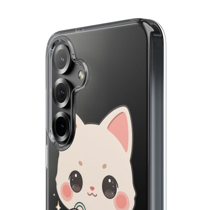 Kawaii Cat Phone Case, Cute Plant Lover Gift