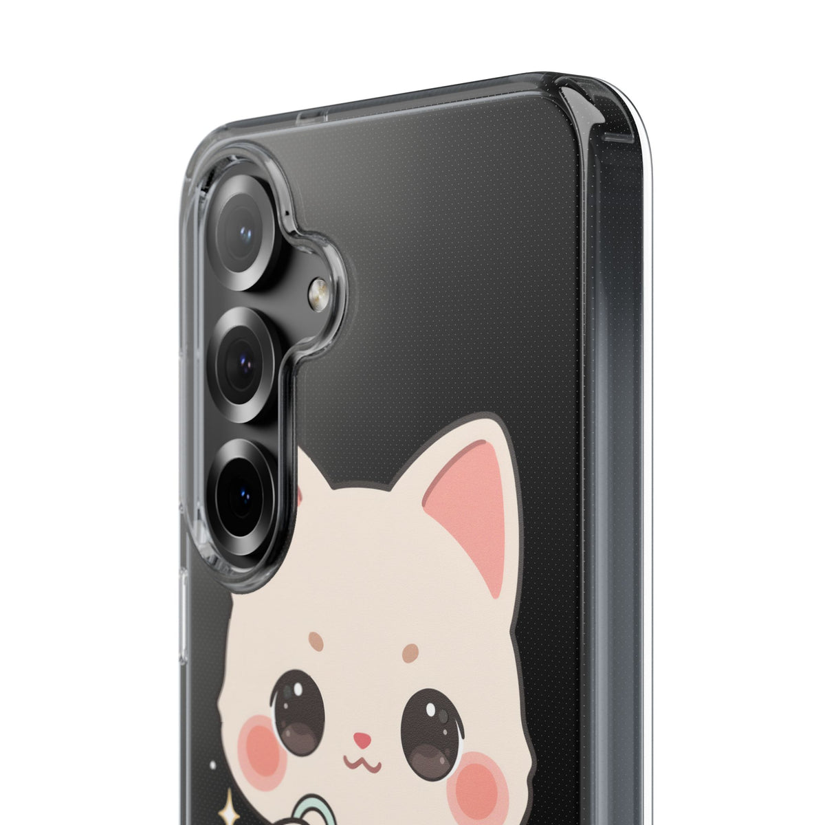 Kawaii Cat Phone Case, Cute Plant Lover Gift