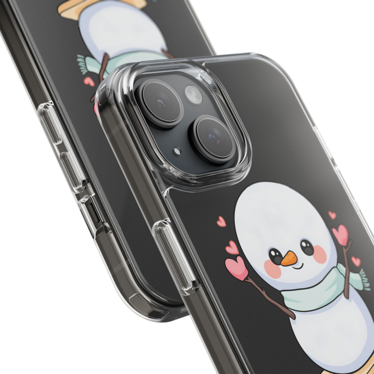 Kawaii Snowman Phone Case, Cute Winter Cheer
