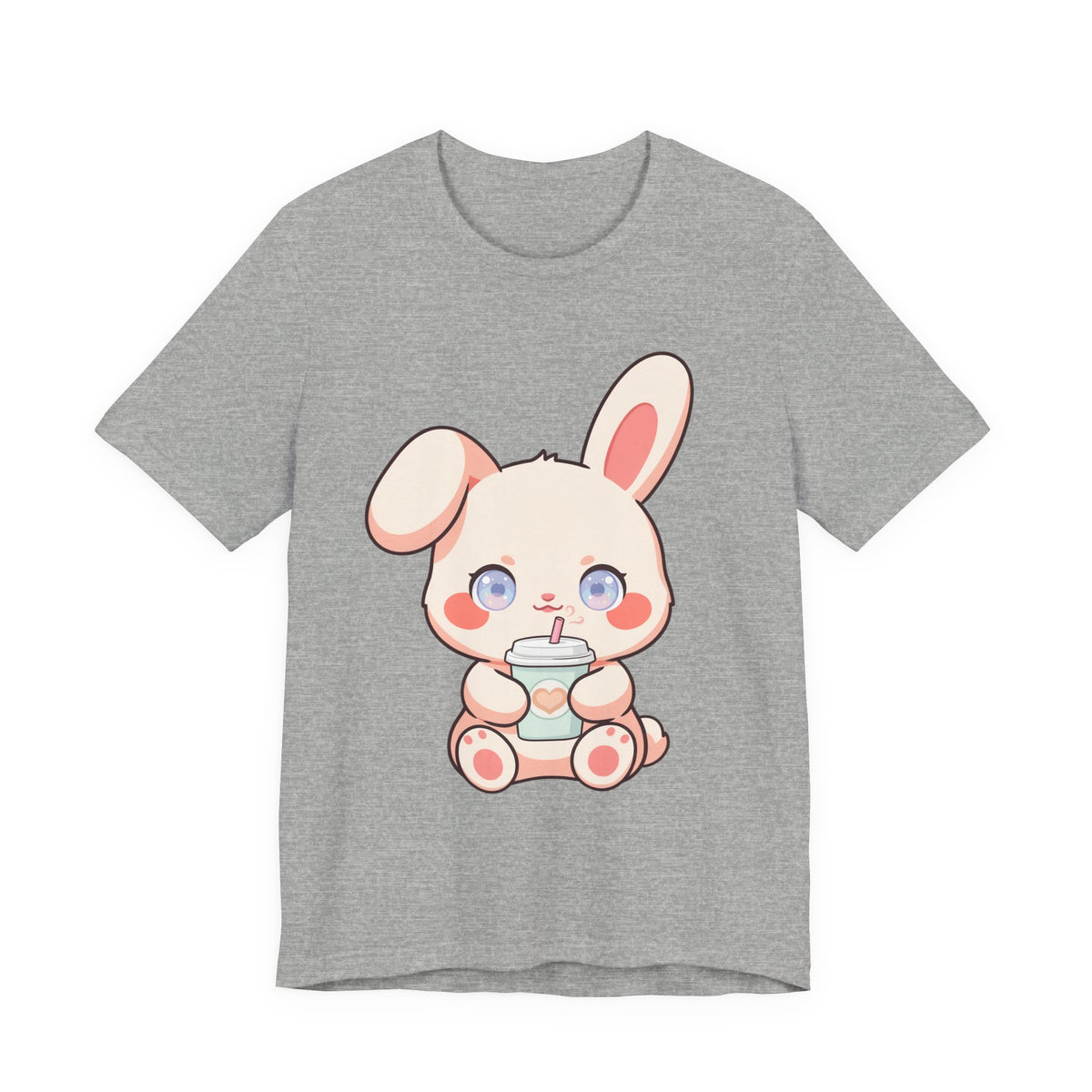 Kawaii Bunny Coffee T-Shirt: Cute Latte Lover Tee