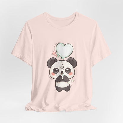 Kawaii Panda T-Shirt with Floating Balloon