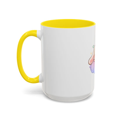 Kawaii Bunny Accent Coffee Mug, Dreamy Cute Animal Gift