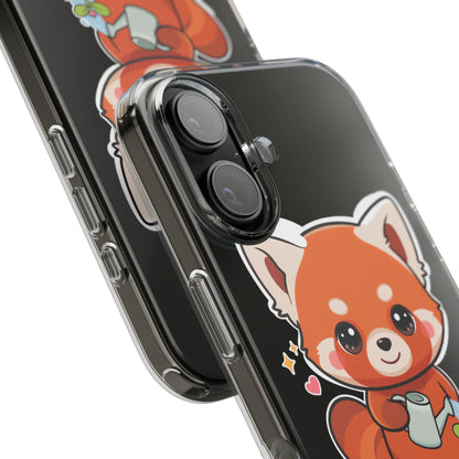 Red Panda Phone Case, Cute Plant Lover Gift