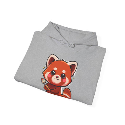 Cute Red Panda Hoodie, Kawaii Artist Sweatshirt