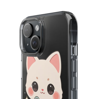 Kawaii Cat Phone Case, Cute Plant Lover Gift