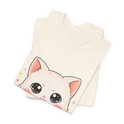 Kawaii Cat Artist T-Shirt for Creative Cat Lovers