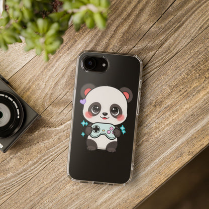 Gamer Panda Clear Impact-Resistant Phone Case