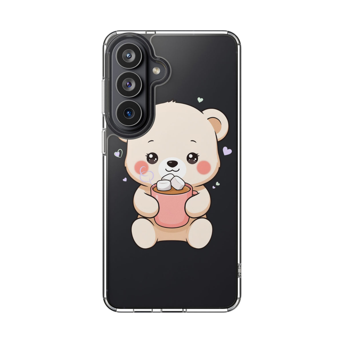 Kawaii Polar Bear Phone Case with Hot Cocoa