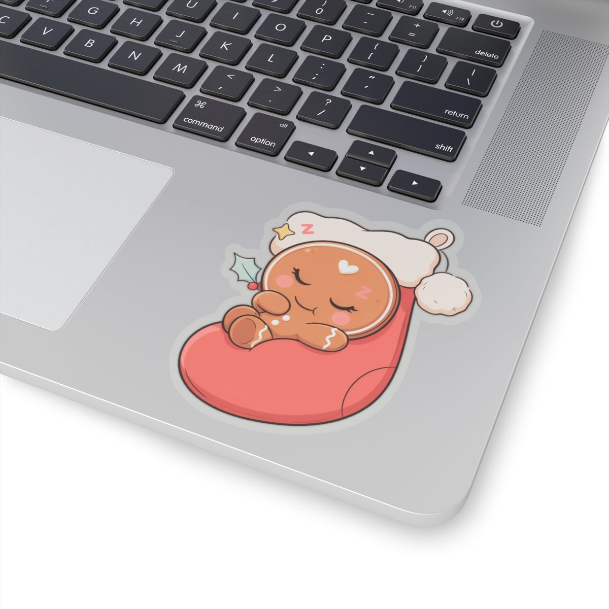 Sleeping Gingerbread Man Christmas Sticker