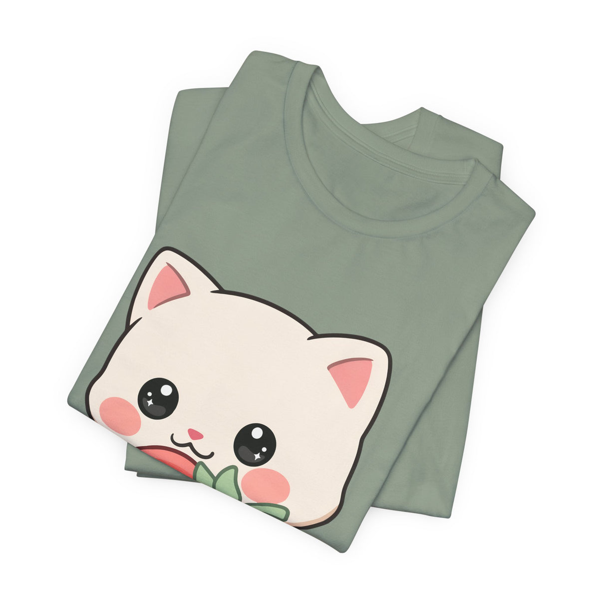 Kawaii Cat Strawberry T-Shirt, Cute Cat Lover Gift