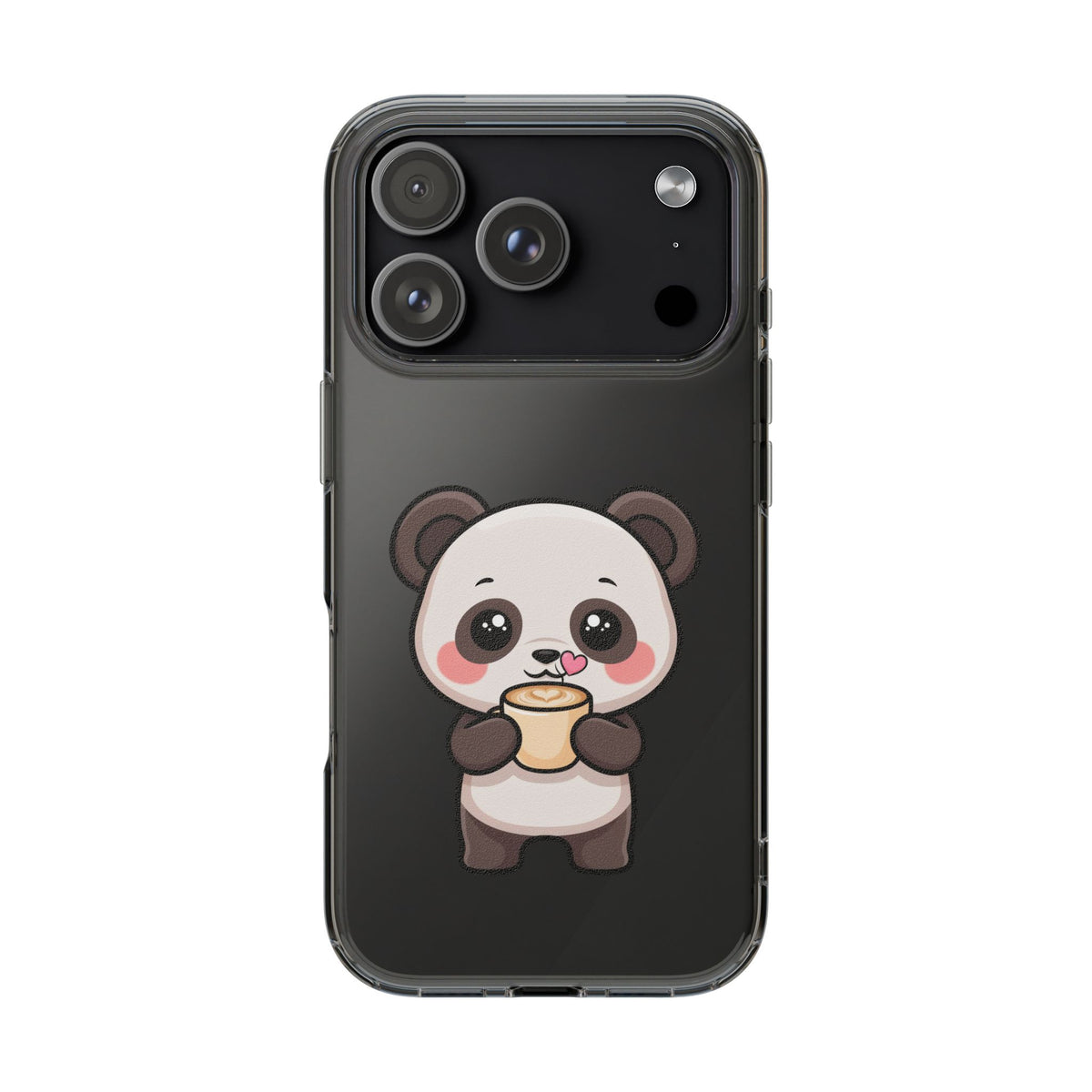 Kawaii Panda Latte Clear Impact-Resistant Case