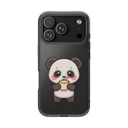 Kawaii Panda Latte Clear Impact-Resistant Case
