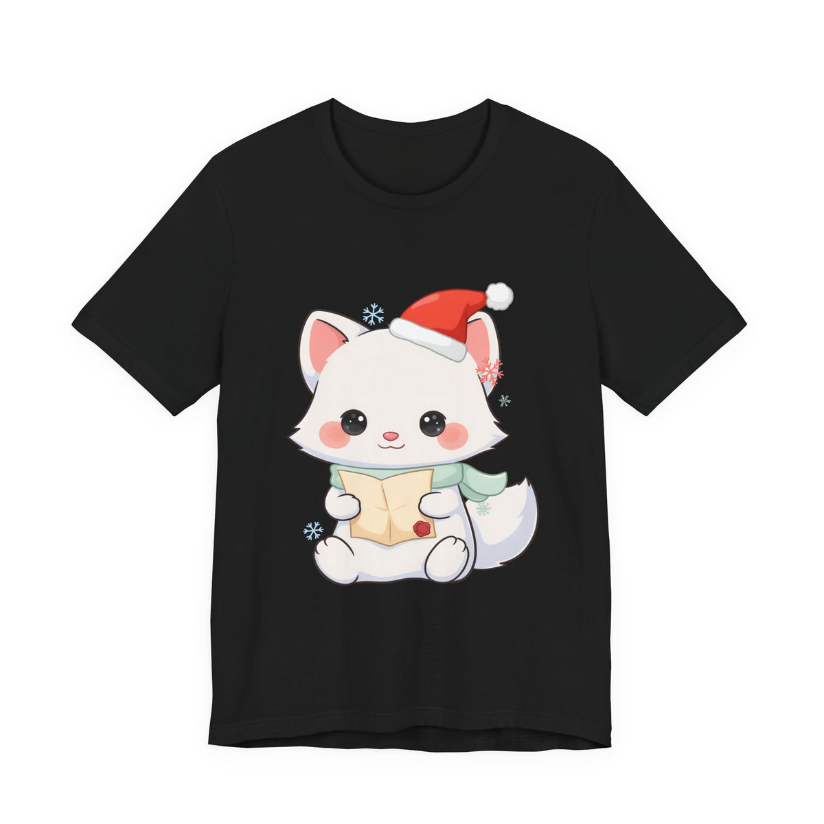 Christmas Arctic Fox T-Shirt for Cozy Holiday Readers