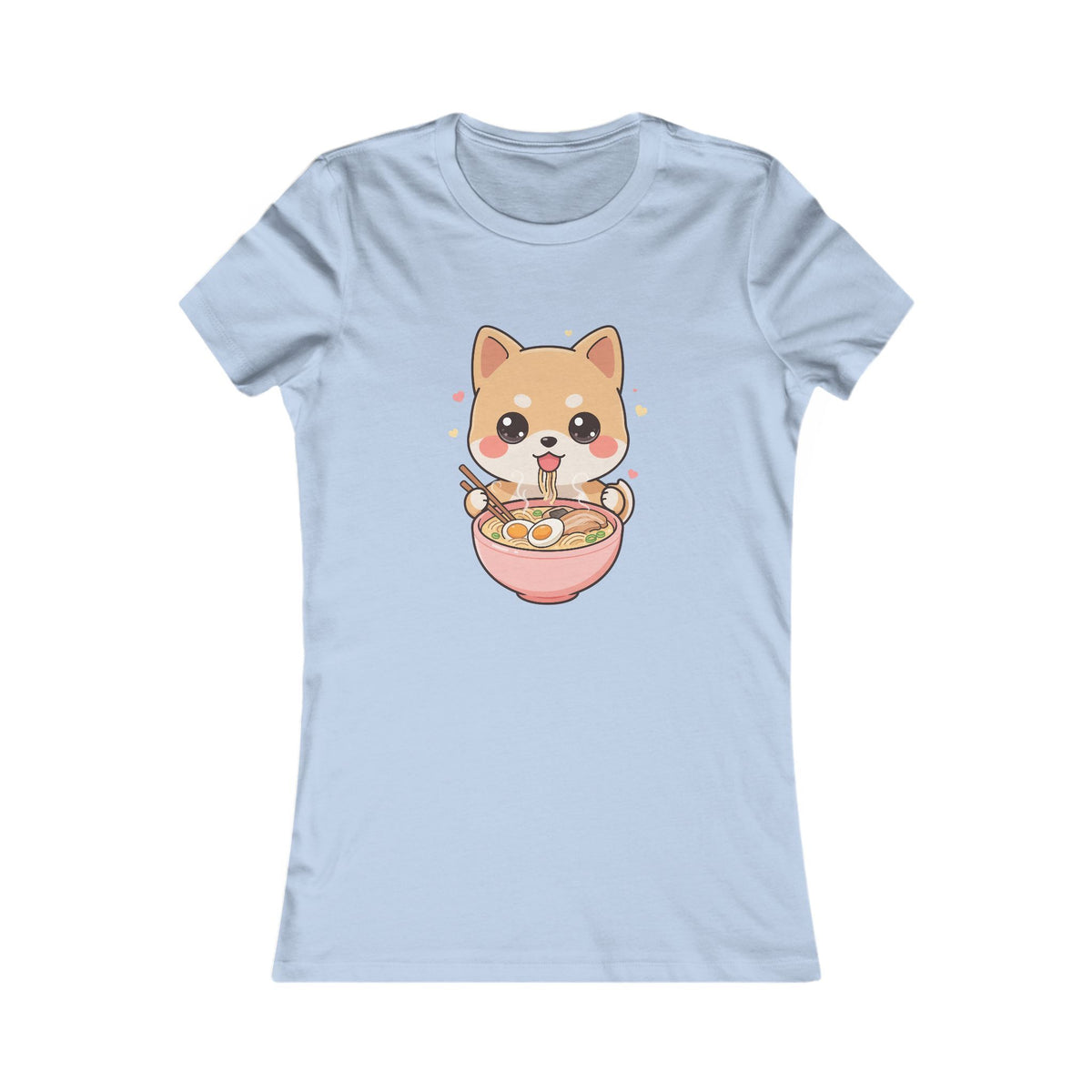 Kawaii Shiba Inu Ramen T-Shirt for Foodie Gifts