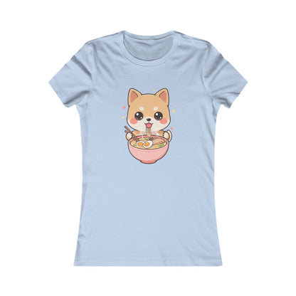 Kawaii Shiba Inu Ramen T-Shirt for Foodie Gifts