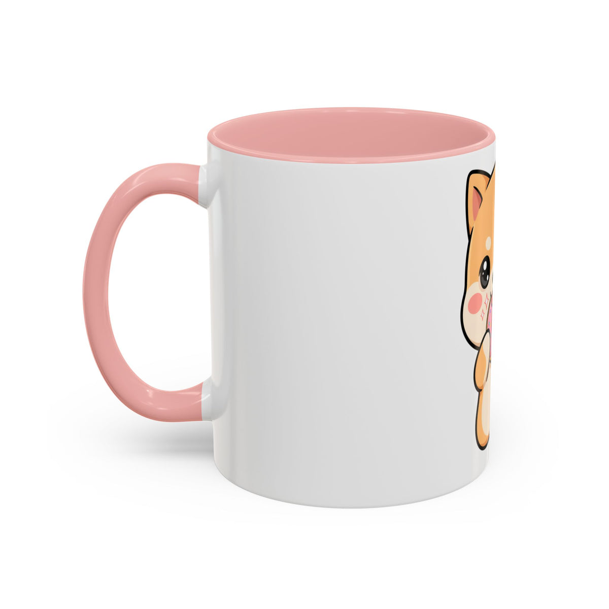Shiba Inu Donut Mug, Kawaii Accent Coffee Mug