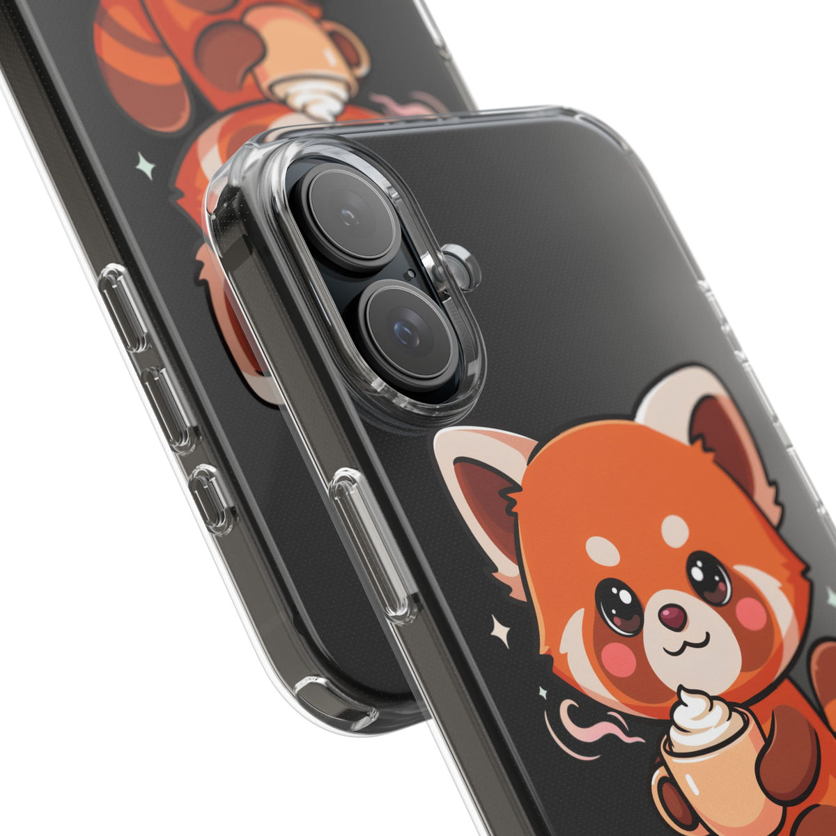 Kawaii Red Panda Phone Case with Latte
