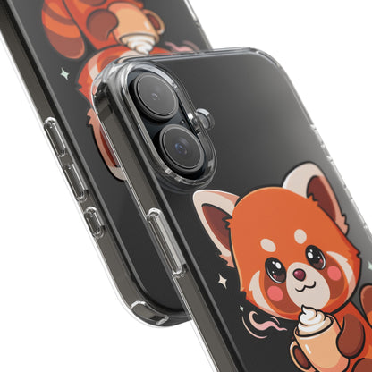 Kawaii Red Panda Phone Case with Latte